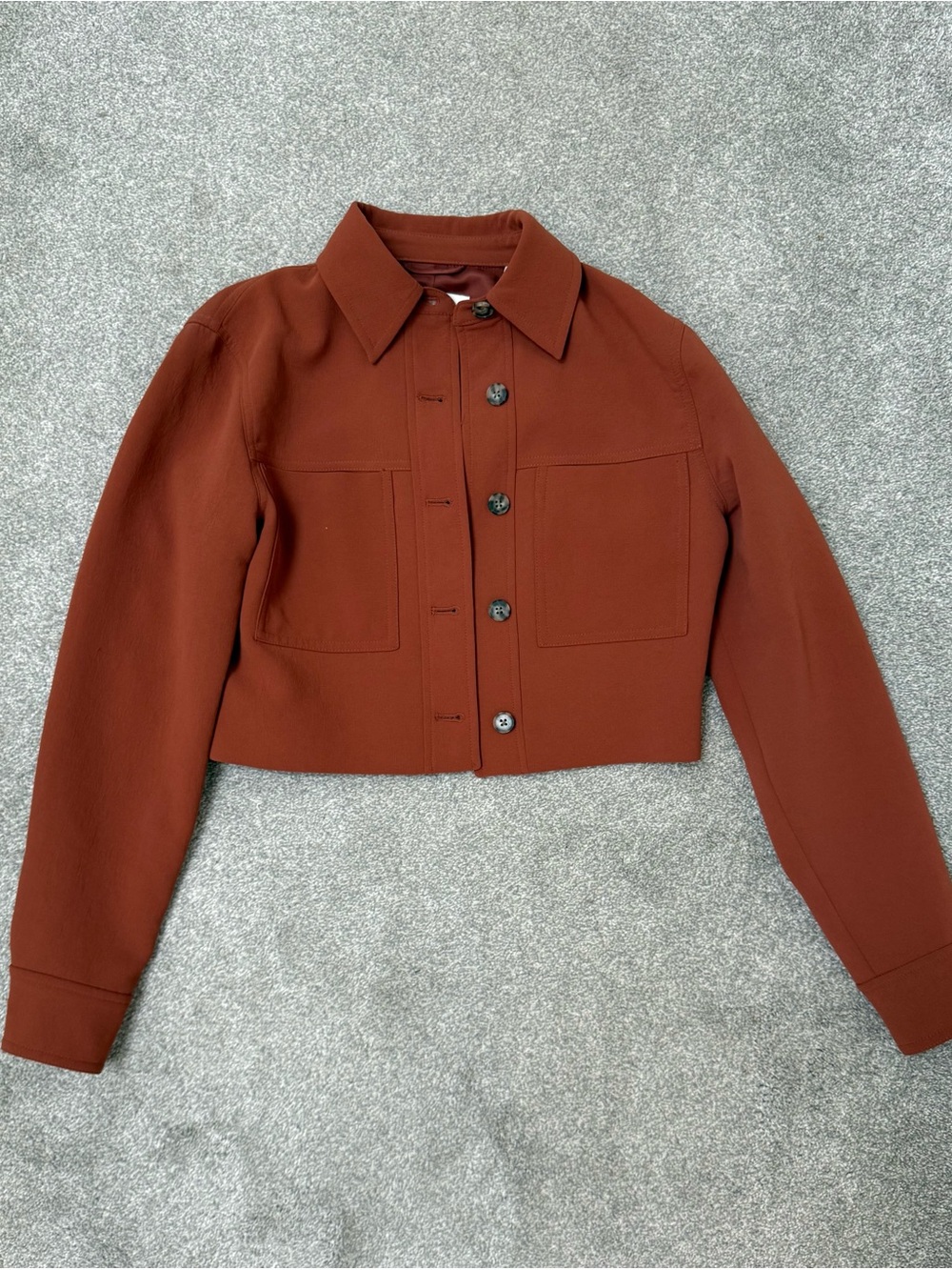 Wilfred Rust Cropped Button Jacket